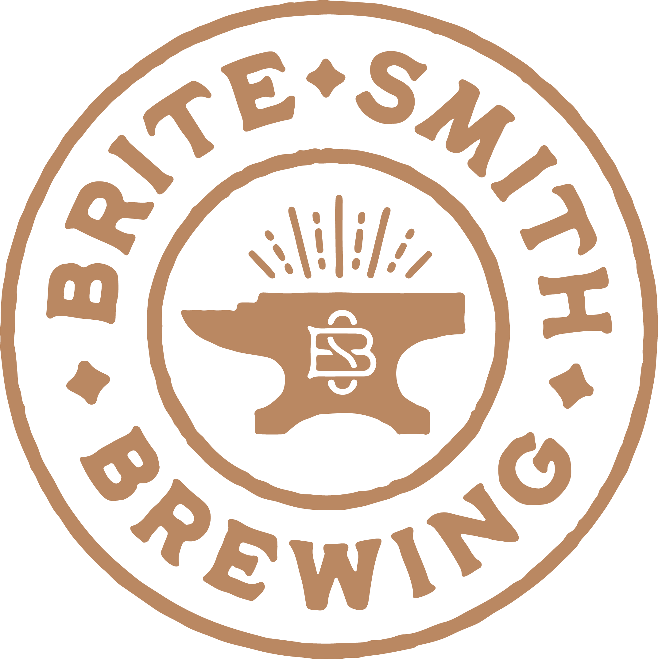 Brite * Smith * Brewing logo in orange 