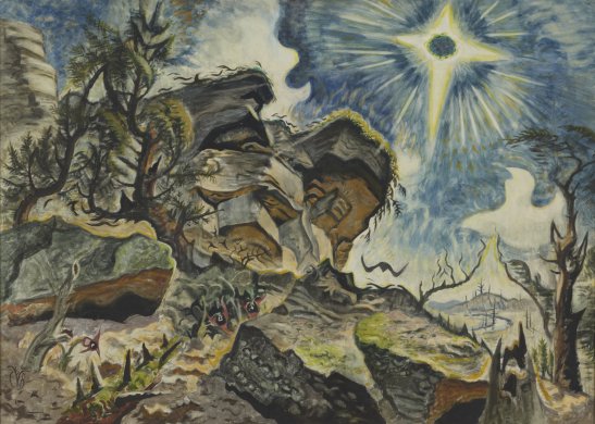 Charles Burchfield's Sun and Rocks, 1918–1950