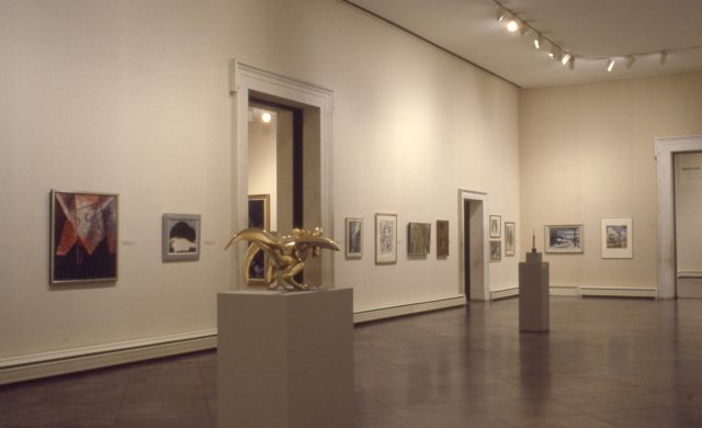 Installation view of Order and Enigma: American Art Between the Two Wars