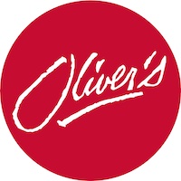 Oliver's in white font inside a red circle