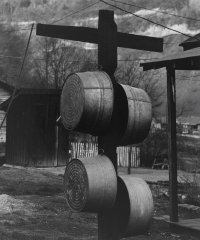 Untitled (Wash buckets and &quot;cross&quot;) from the series Appalachia, 1962-1987