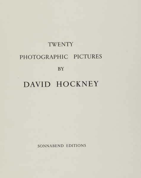 Title Page from the portfolio Twenty Photographic Pictures