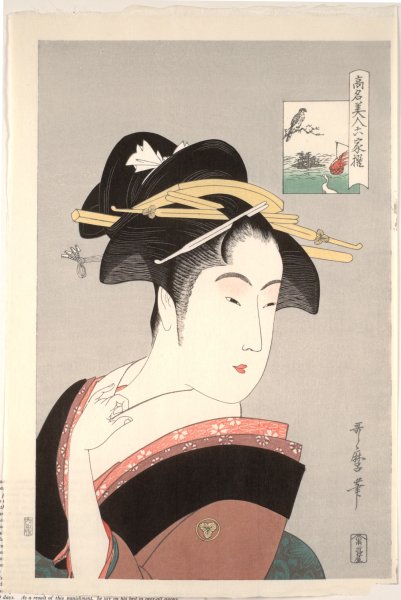 Courtesan with hand to neck