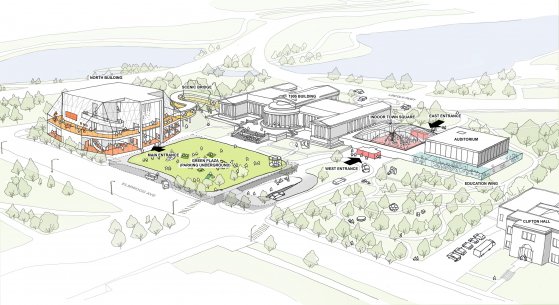 A sketch of the museum&#039;s new campus