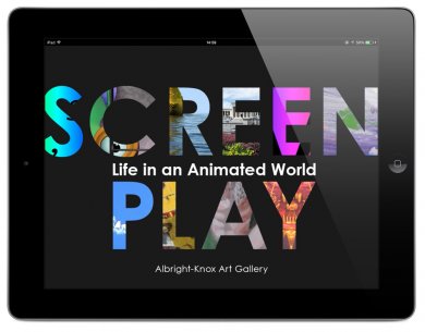 Title screen for the app Screen Play: Life in an Animated World