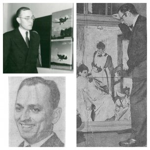 Andrew C. Ritchie (top left), Patrick J. Kelleher (right), and Charles P. Parkhurst, Jr. (bottom left). Images courtesy of the Albright-Knox Art Gallery Digital Assets Collection and Archives.