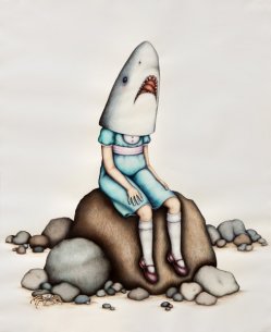 Casey Riordan&#039;s Shark Girl by the Sea (with Cancer), 2005