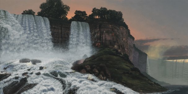 Stephen Hannock&#039;s &quot;The Great Falls at Dawn for Xu Bing,&quot; 2013