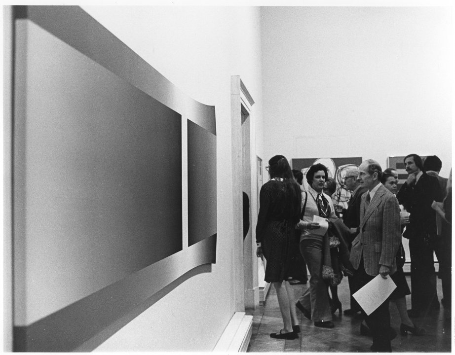 Visitors at the opening of The Martha Jackson Collection at the Albright-Knox Art Gallery, Albright-Knox Art Gallery, November 21, 1975