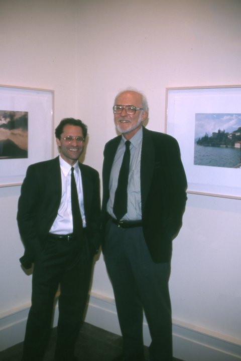 John Pfahl with Chief Curator Douglas Dreishpoon at the Members&#039; Opening for Landscape at the Millennium