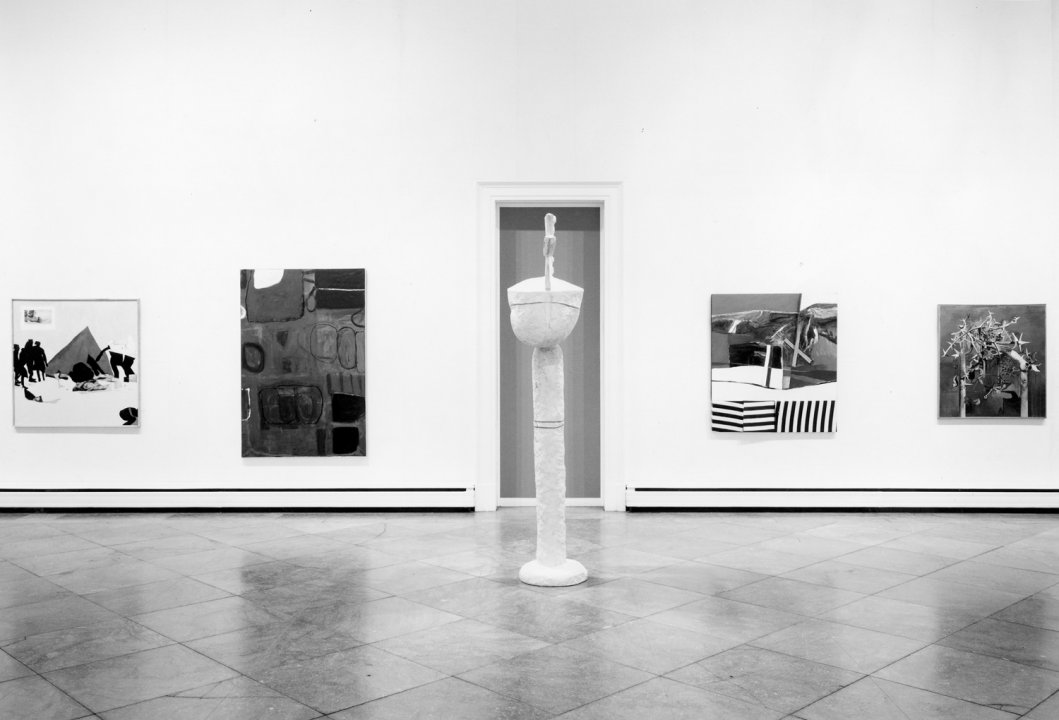 Installation view of Contemporary British Painting and Sculpture from the Collection of the Albright-Knox Art Gallery and Special Loans
