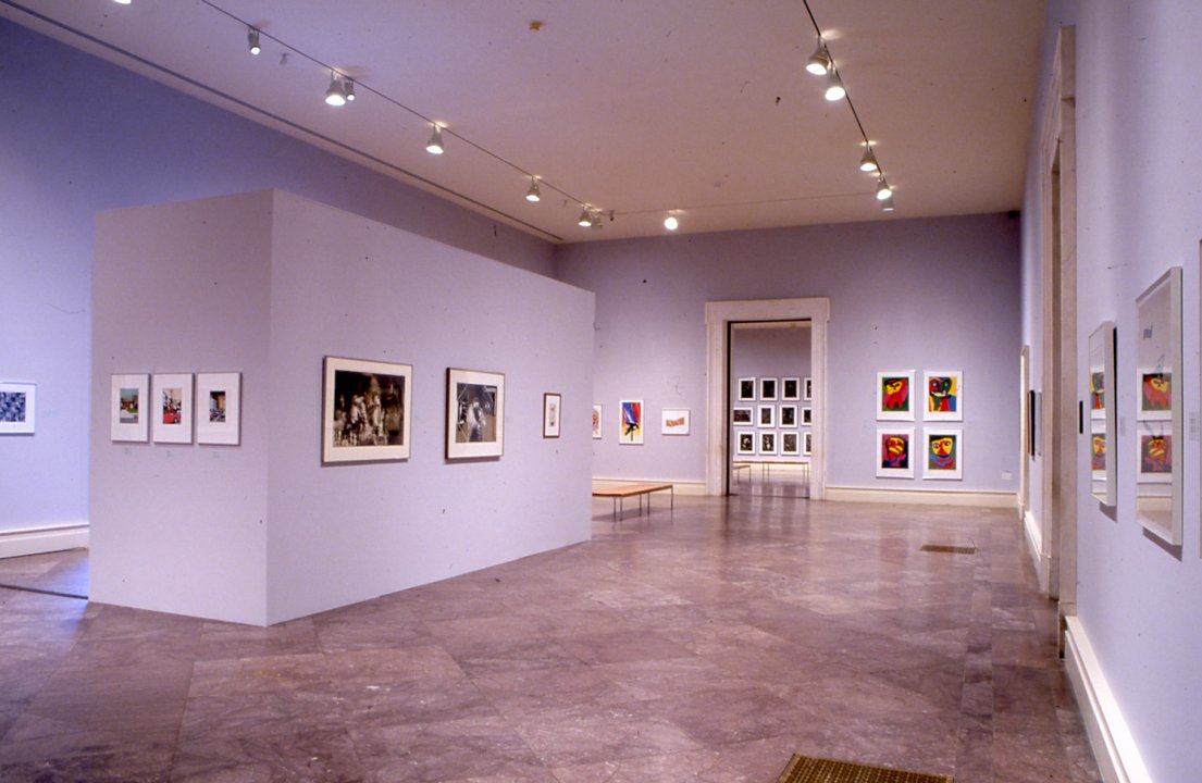 Installation view of Rembrandt to Rauschenberg: The Norton Print Collection