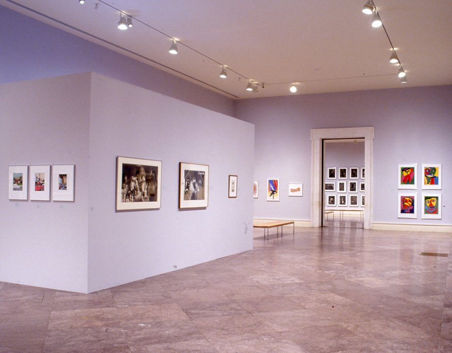 Installation view of Rembrandt to Rauschenberg: The Norton Print Collection 