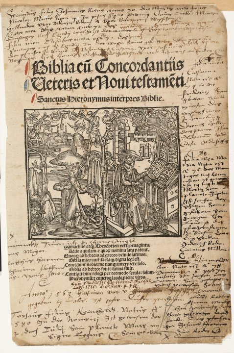 Title page of Bible with Concordances of the Old and New Testament