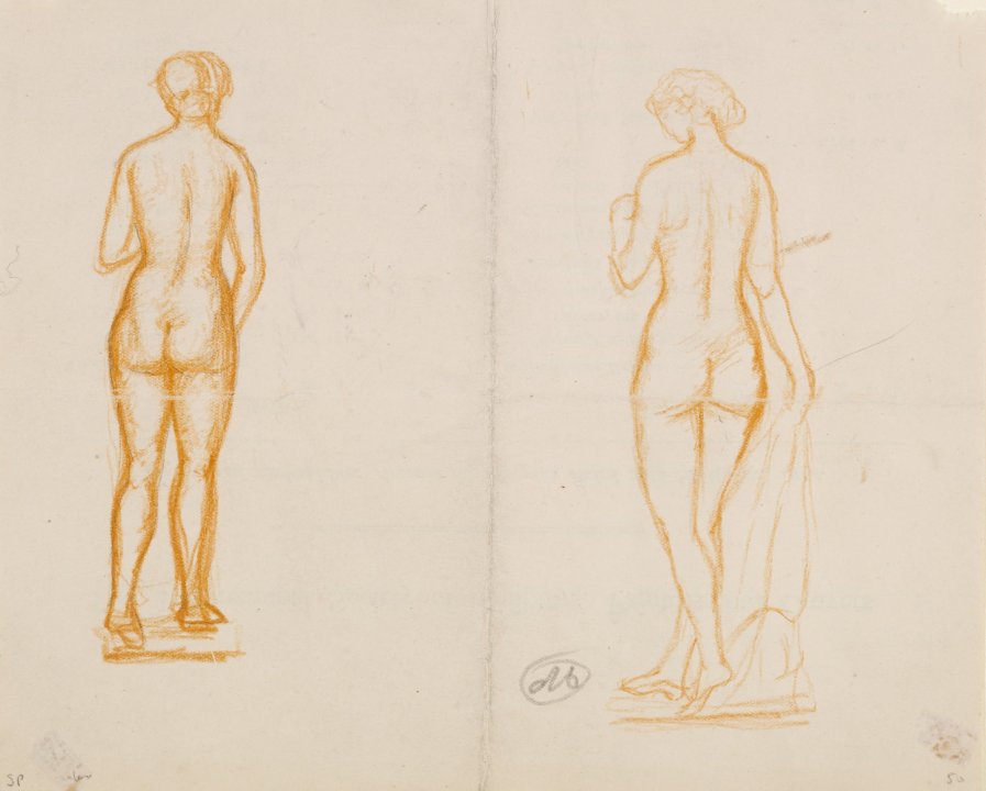 Two Nude Figures Standing
