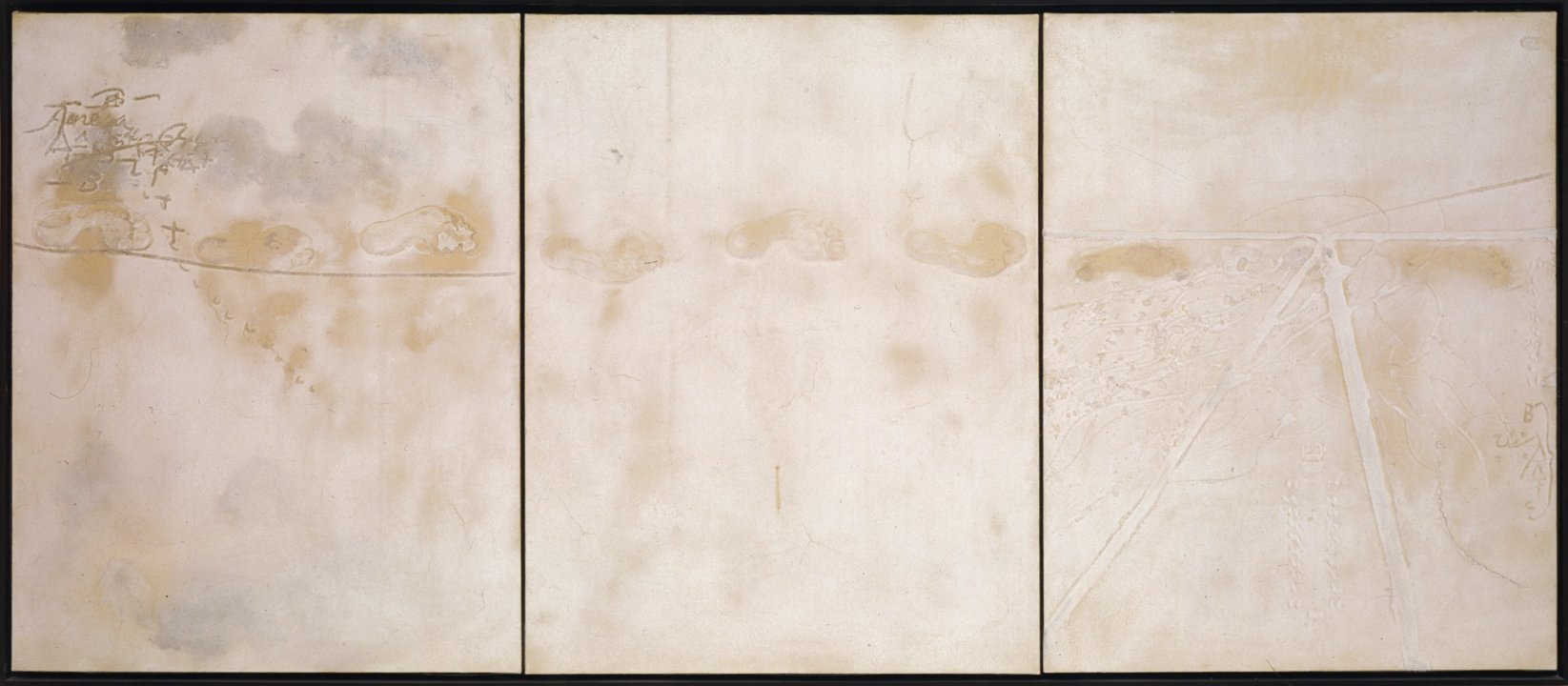Triptych with Footprints