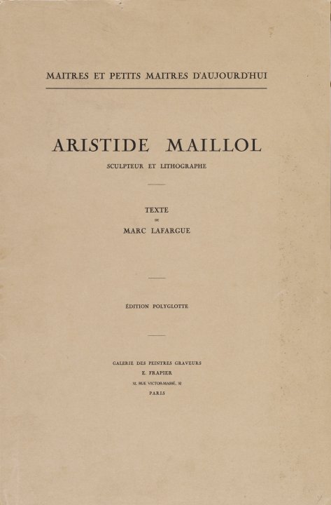 Aristide Maillol: Sculpture and Lithography