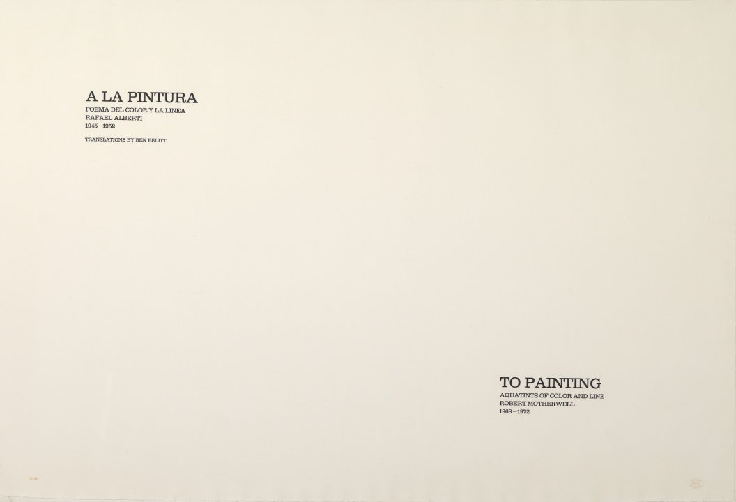 Title page from the portfolio A la pintura