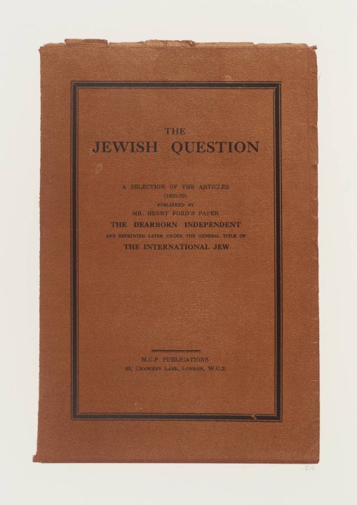 The Jewish Question from the portfolio In Our Time: Covers for a Small Library After the Life for the Most Part