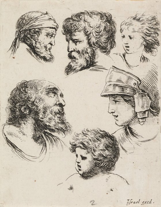 [Plate 10: Six Heads] from Livre pour apprendre à dessiner (The Book for Learning to Draw)