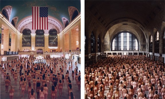 New York 2 (Grand Central) 2003 and Buffalo 3 (Central Terminal, Albright-Knox Art Gallery) 2004