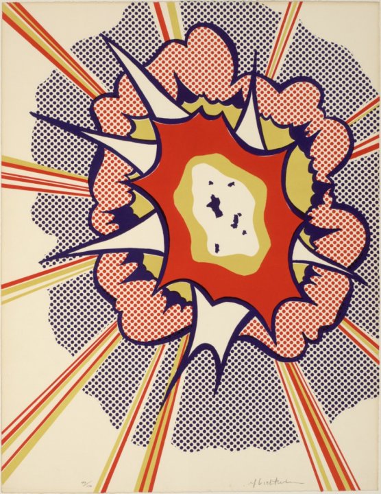 Roy Lichtenstein&#039;s Explosion from Portfolio 9, 1967