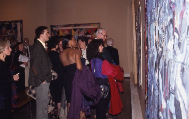 Guests at the Members&#039; Preview for Faith Ringgold: A 25 Year Survey