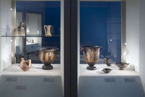 Installation view of Beauty, Life, and Spirit: A Celebration of Greek Culture
