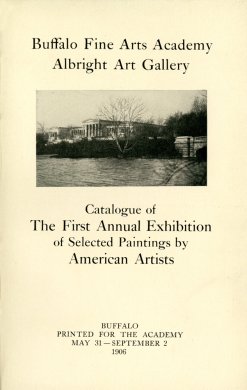 Cover of The First Annual Exhibition of Selected Paintings by American Artists