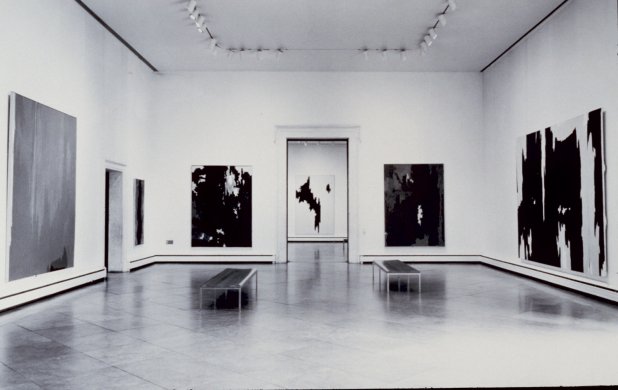 Installation view of Clyfford Still: Thirty-three Paintings in the Albright-Knox Art Gallery