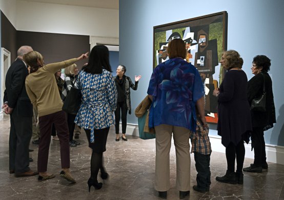 Visitors on a tour of Picasso: The Artist and His Models