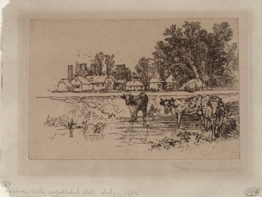 Cowdray Castle with Cows