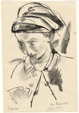 Sergeant Major (Un Feldwebel) from the series Nine Drawings Made at the Front, World War I