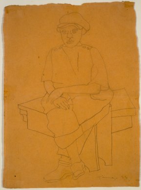 Seated Worker