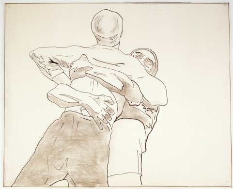 Study for &quot;Wrestlers&quot;