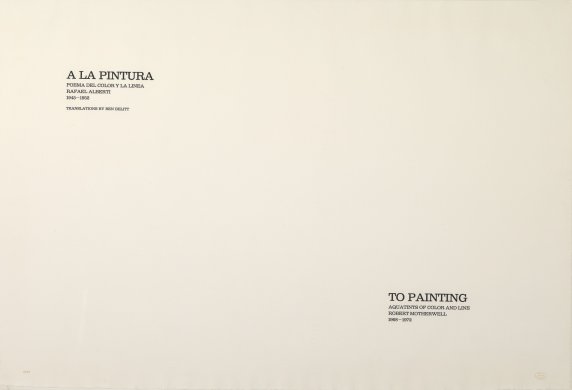 Title page from the portfolio A la pintura
