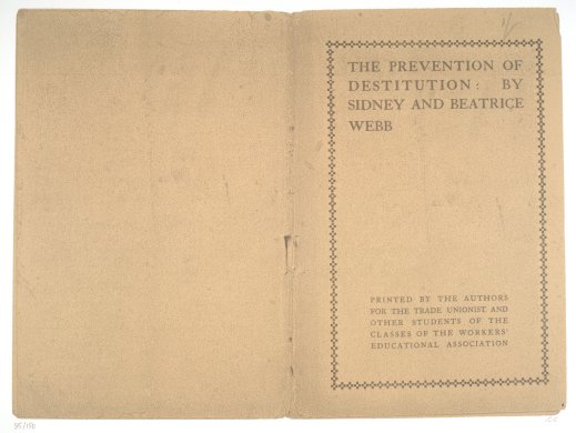 The Prevention of Destitution from the portfolio In Our Time: Covers for a Small Library After the Life for the Most Part