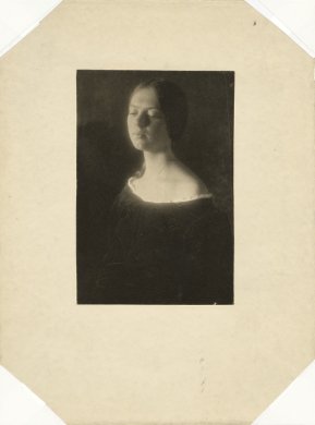 Untitled (portrait of a young woman with off-shoulder dress)