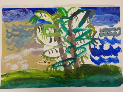 Tropical Island by an artist working with Opportunities Unlimited