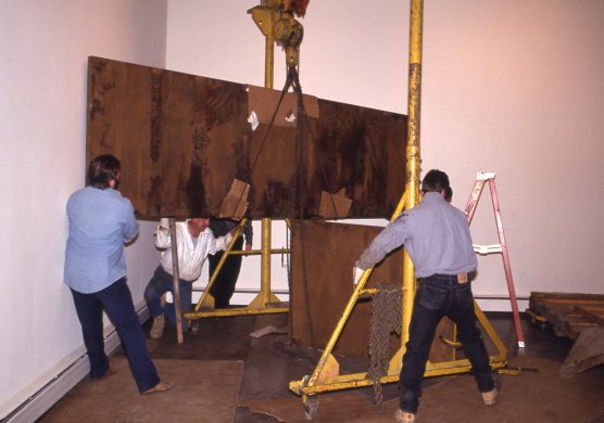 Installation of Richard Serra’s Kitty Hawk, 1983, December 1991