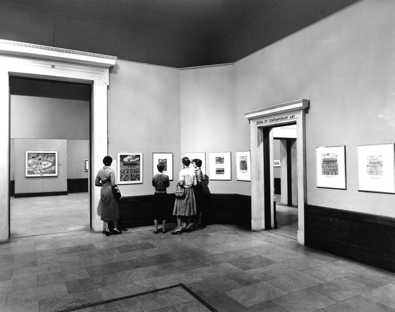 Installation view of World at Work 1930–1955