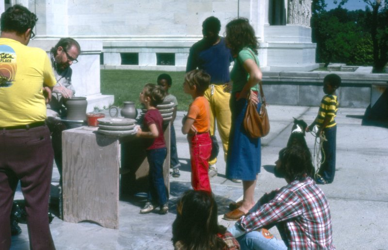 Pottery demonstration as part of Oriental Adventure, August 20–26, 1977