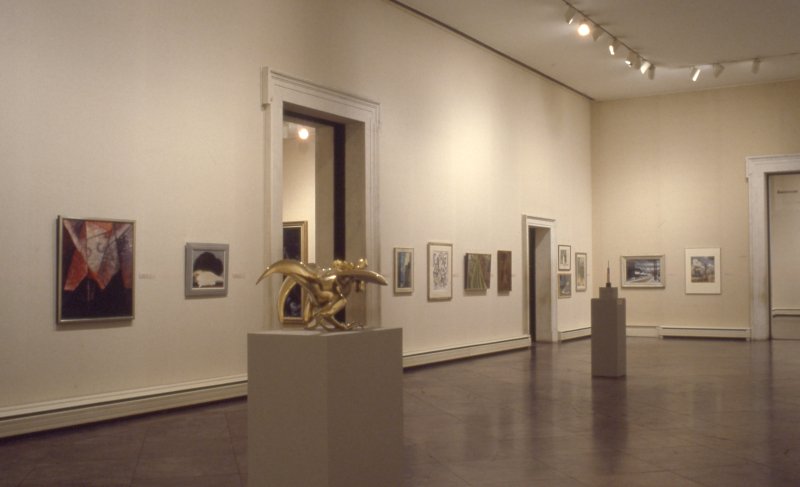 Installation view of Order and Enigma: American Art Between the Two Wars