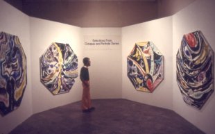 Installation view of Surfacing Images: The Paintings of Joe Zucker