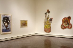 Installation view of Michael Ray Charles: Paintings