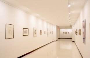 Installation view of The Spirit of Joseph Cornell: A Curator’s View of Works on Paper from the Permanent Collection