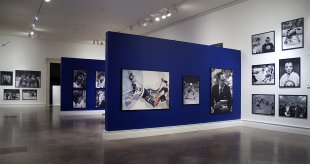 Installation view of Forty: The Sabres in the NHL