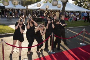Guests arrived on the red carpet to swarming paparazzi