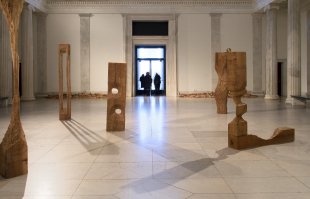 Installation view of the exhibition David Adamo in the Sculpture Court.