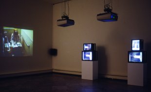 Installation view of Being &amp; Time: The Emergence of Video Projection